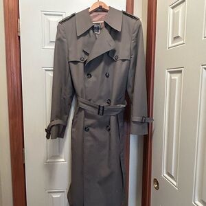 Dior Men's Double-Breasted Trench Coat in Olive Brown